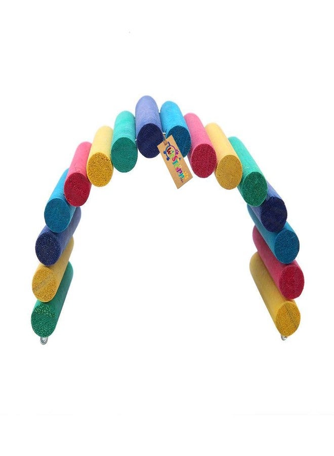 ويستيرن إرا جسر خشبي منحني من العصر الغربي يُستخدم كمخبأ للهامستر، والفأر، والسنجاب الطائر، والطيور، والببغاء، كديكور لموائل الحيوانات الأليفة. - Image 5